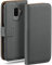 moex Book Case für Samsung Galaxy S9 Plus Handyhülle mit Kartenfach, Hülle klappbar 360 Grad Schutzhülle, Klapphülle Flip Case Cover, PU Leder Handytasche Lederhülle, Dunkelgrau