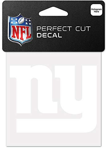 WinCraft NFL New York Giants 4x4 Perfect Cut White Decal One Size Team Color