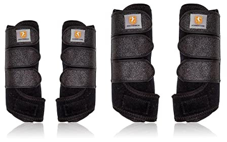 Horsecode Gamaschen 4er Set Black Glamour Pony