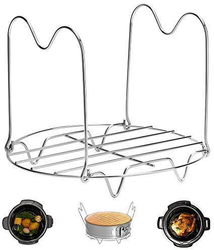 Dessous de plat avec poignées compatible avec les accessoires Instant Pot de 3 litres 5 litres, dessous de plat en fil de fer pour autocuiseur, idéal pour soulever toutes les délicieuses viandes et