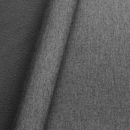 STOFFKONTOR Softshell Fleece Stoff Meterware, Wasserabweisender Softshell-Stoff mit Fleece zum Nähen - Blau Melange