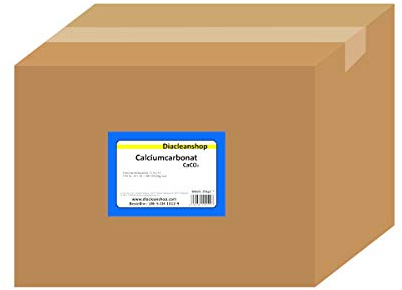 Calciumcarbonat 25kg in Lebensmittelqualität - E170-100% natürlicher Ursprung - CaCO3-5000g - Kalk - Kreide - Kreidefarbe – Rasenkalk – Kalzium