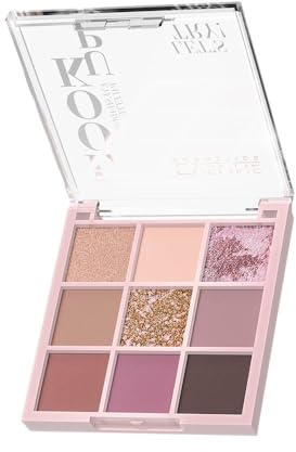 Eveline Cosmetics Look UP Lidschattenpalette - 9 Hochpigmentierte Nuancen für Tages- und Nacht-Make-up, Einfach zu Verblenden und Lang anhaltend