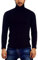 Toocool Pull à Col Roulé Homme - Chaud, Coupe Slim, Doublure Polaire en Peluche, Coton pour Activités de Plein Air LO-A6957 [M, Bleu]