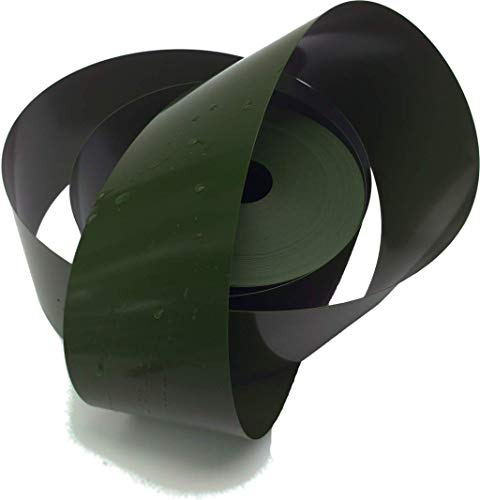 Sorton - Flexible Rasenkante Kunststoff, Beeteinfassung Rund - Beetumrandung PVC, Blumenbeet Umrandung unsichtbar - Rasen und Beetbegrenzung hergestellt aus altplastik (10 cm x 25 Meter, Grün)