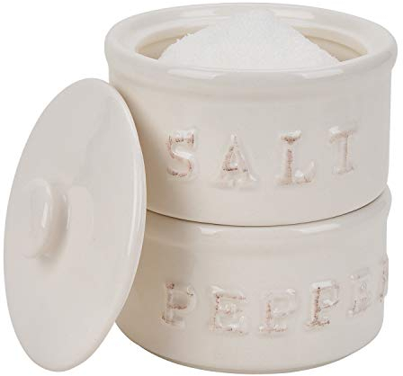 Salière et poivrière vintage crémic