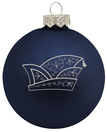 Deitert Weihnachtsbaumkugel (matt) mit Narrenkappe blau