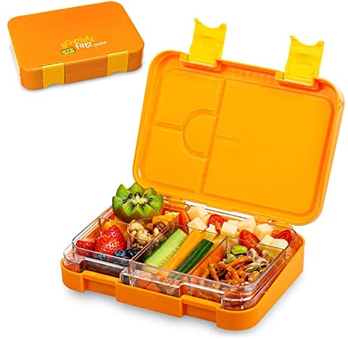 schmatzfatz Fiambrera Infantil con Compartimentos, Niños Colegio, Infantil de Colores, Loncheras para Niños con Secciones sin BPA y a Prueba de Fugas, Apta para Lavavajillas