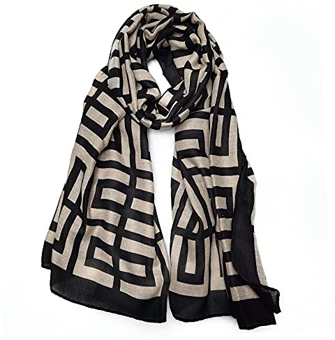 FINIZO Damen Schals Lady Light Soft Fashion Solid Scarf Wrap Schal für alle Jahreszeiten, beige, Einheitsgröße