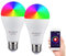 EXTRASTAR E27 Ampoules Connectée WiFi LED, 15W 1400LM lumière chaude/froide et 16 millions de couleurs, RGBW Lampes avec Télécommande, Compatibles avec Alexa, Google Home et Timing - Lot de 2
