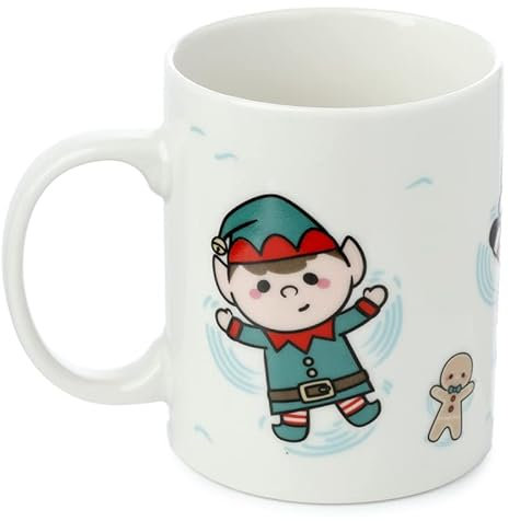 Puckator Festive Friends Weihnachten Tasse aus Porzellan