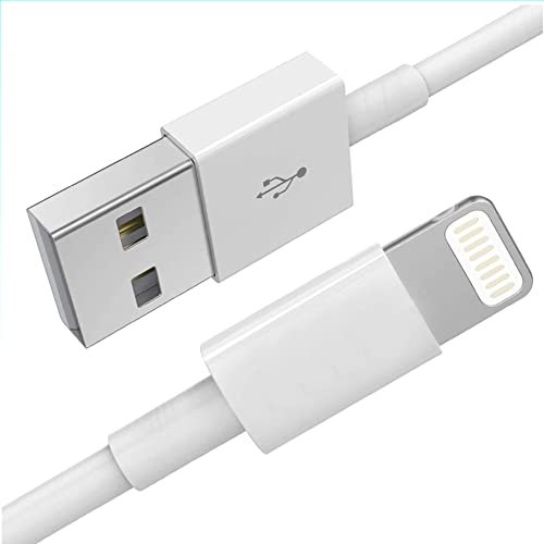MAXIMUM RANGE E-SELLERS iPhone Charger 1M cable,iPhone to USB A Cable 1 Meters, Fast Charging Cable Lead for iPhone 14 13 12 SE 2020 11 Xs Max XR X 8 Plus SE iPad Pro (1M, White)