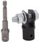 Scissor Jack Drill Adapter Kit, 1/2in Scissor Jack Adapter Metal Impact Drill Socket Adaptor for U Shaped Singe Eye Ends Jack