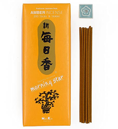 Nippon Kodo Morning Star Amber Japaner Weihrauch - 200 Stickbox Mit Keramikhalter