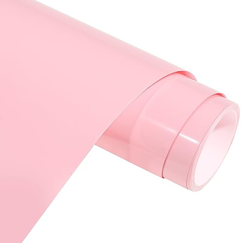 AHIJOY Heat Transfer Vinyl Pink HTV Vinyl 12 x 6FT Pink Heat Press Iron on Vinyl for T Shirt Garment Fabric Clothing,Glossy Pink Finished