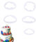 Lot de 5 emporte-pièces en forme de nuage en forme de nuage pour décoration de gâteau, moule en plastique, accessoire de pâtisserie, outil de gaufrage, pour salle de pâtisserie, café, anniversaire,