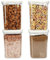 BELLE VOUS 4 Pack of Airtight Food Storage Containers - 1300ml/44oz Kitchen Pantry Organisation Canister Set - BPA-Free Plastic Containers with Lids for Dry Food, Cereal, Flour, Sugar and More