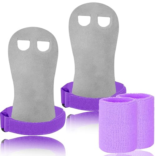 LOVMEAD Sporthandschuhe für Reckhandschuhe Kinder Schützt Hand Handfläche mit Armbändern Paar, Stangengriffe Handflächenschutz Handgelenkstütze für Kettlebells Sport Workout Übung Sportlich