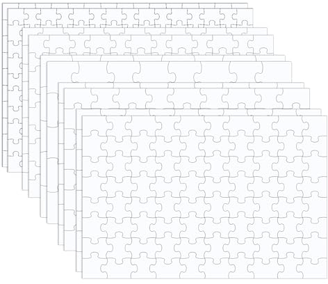 Bekecidi 10 Blatt Sublimationspuzzle, Leere Puzzles, DIY-Puzzle, Bemalbares Puzzle, Beschreibbares Puzzle für Erwachsene, für DIY Kunst und Handwerk und Party Gästebuch Hochzeit Puzzle, R00904