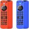 Pinowu Firetv Fernbedienungsabdeckung (2 Stück), kompatibel mit Firetv Voice Remote Pro (2022 veröffentlicht), rutschfeste Silikon-Schutzhülle mit Umhängeband, Rot und Blau