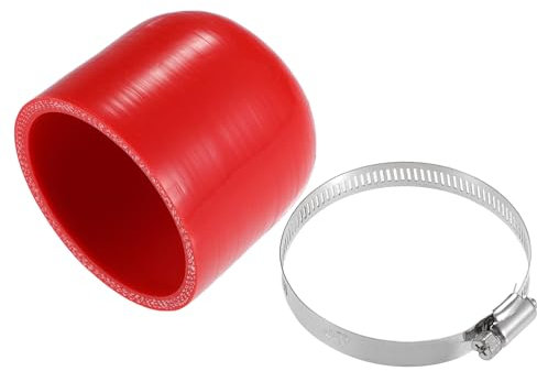 Partuto 1 Set 70mm 2.76 ID Tappo Universale in Silicone per Tubo di Aspirazione - Auto per Passaggio del Liquido di Raffreddamento - Rosso in Silicone