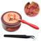 Calentador de Sello Kit,Juego Cera de Sellado Retro,Kit de Fusión de calentador,Calentador de Sellos de Cera,Con cucharas y pinzas,Para sellar sobres,Invitaciones,Regalos