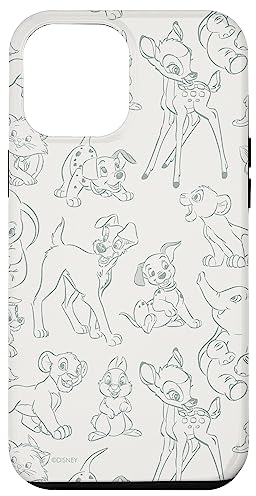 Hülle für iPhone 14 Pro Max Disney Classic Figuren Simba Dumbo Bambi, Alloverprint