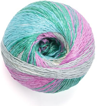 YarnArt Summer Dream 4309 Baumwollmischgewebe, 96 g, 380 m, Regenbogen-Garn für alle Jahreszeiten, geeignet zum Stricken von Blusen, Schals, Schals und Pullovern, fein 2