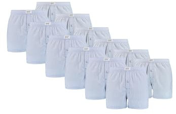 Levi's Levis Herren Woven Web Shorts Boxer Boxershorts Unterhose 12 er Pack, Farbe:Light Blue, Bekleidungsgröße:S