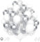 Palloncini Bianchi Argento, 60 Pezzi 12 Pollici Opaco Bianchi Metallizzato Argento Coriandoli Palloncini per Matrimonio Cresima Maschio Donna Compleanno Battesimo Anniversario Feste Decorazione