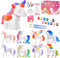 Fenrad Einhorn Geschenke für Mädchen, Bastelset Kinder ab 3-10 Jahre Geschenk Mädchen 3-10 Jahre DIY Malerei Einhorn Spielzeug ab 3-10 Jahre Mädchen Basteln Mädchen 3-10 Jahre 9 Einhorn Bastelset