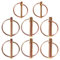 YIXISI 8 Stücke 4.5 / 6 / 8 / 10 mm Klappsplinte Lynch Pin Set, Runde Klappstecker, Stahl Verzinkt Klappsplint, Sicherheits Klappstecker, für Boot, Anhänger, Traktor, Trolley, Rasenmäher