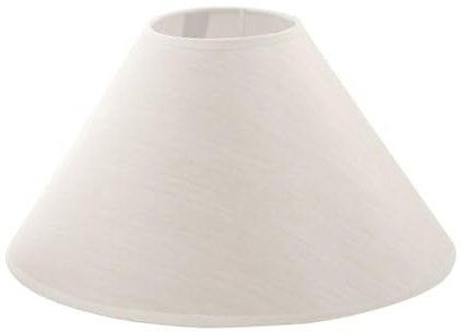 DRW Pantalla lampara conica de algodón Blanco 45x45x23 cm
