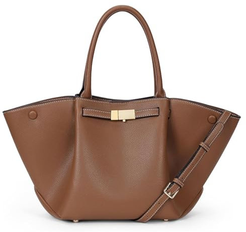 HOUSN Wildleder Handtasche Damen Shopper Tasche Shoulder Bag Uni Bag Hobo Tasche Gross Schultertasche Slouchy Bag Beuteltasche Damen-Shopper,2,M