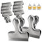 COM-FOUR® 10x clips d'étanchéité, petits clips d'étanchéité pour sacs et sachets alimentaires, clips d'étanchéité en acier inoxydable (10 pièces - couleur argent - petit)