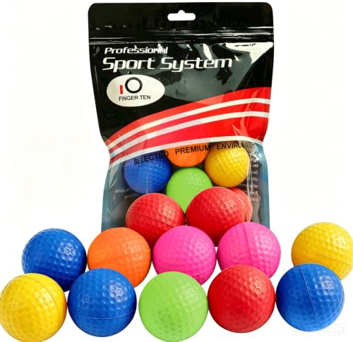 FINGER TEN Golf Übungsbälle Weich Schaumstoff Trainingsbälle 12 24 Stück Golfbälle Trainings Heimgebrauch Im Freien Garten Rot Orange Gelb Blau Für Damen Herren Kinder