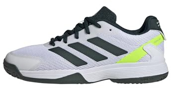 adidas Jungen Unisex Kinder Ubersonic Kids Tennis Shoes Tennisschuhe, Pure Teal/Silver Metallic/Lucid Lemon, 32 EU