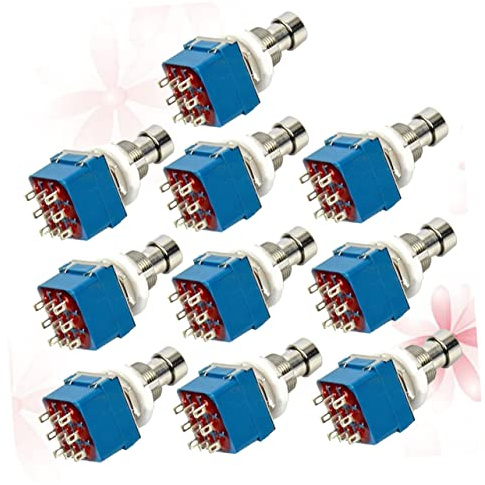 BESTonZON 10stücke Teiliges Effektpedal Schalter Für Gitarre Wahlschalter Mit Bypass Blau Für Vintage Pedale Und Effektboxen Unbuffered Bypass Für Unverfälschten