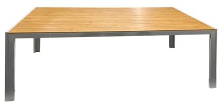 Riess Ambiente Moderner Gartentisch DESIGNO - 205cm - Natur Greige - Aluminium wetterfest Outdoor-Esstisch