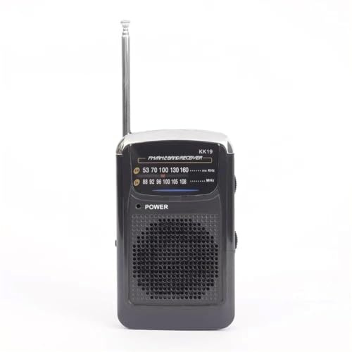Hasaller Petite radio de poche portable à piles AM FM Radio numérique Tuning Ra-dio Vintage Pocket Ra-dio Radio double bande pour voyage, activités de plein air, utilisation Emer-gency (noir)