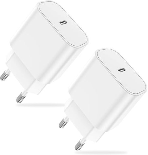 USB C Stecker, 2Pack USB C Ladegerät Netzteil Adapter 20W für iPhone 17 16 15 14 13 12 11 Pro Max SE XS XR 8 Plus, Samsung Galaxy, Schnellladegerät Stecker Charger Handy Ladestecker
