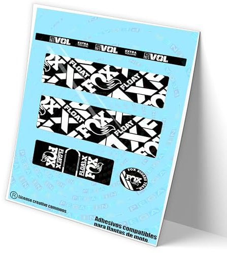 Ref: VP484 Aufkleber, kompatibel mit Stoßdämpfer, FOX FLOAT X PERFORMANCE 2021-22 MTB, Sticker, Aufkleber, Aufkleber für Mountainbikes. (WHITE)