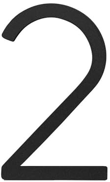 Self Adhesive House Numbers Stickers 3 Inch Modern Metal Stainless Steel Door Number and Letters Black Address Mailbox Sign, for Wall Decor Hotel Apartment Home Room Office Cafe Garden(2)