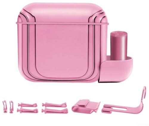 Serenophile Car Rubbish Box, Car Dustbin Box Waste Bin Rubbish Box Hanger Back Seat Waterproof Recycling Bin For Large Capacity(pink + garbage bag)
