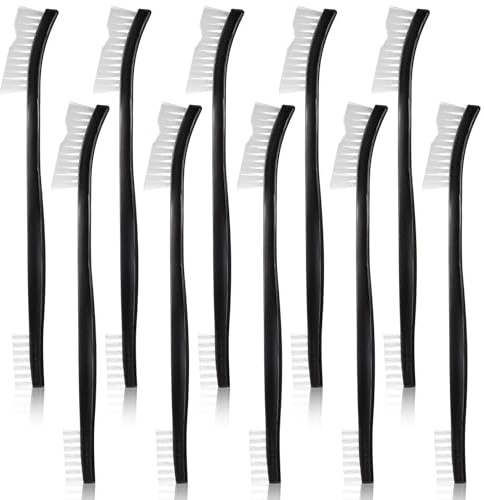 10 Pcs Double Ended Small Cleaning Brush, Nylon Small Brushes for Clean, Detail Jewelry Cleaning Brush for Crevice, Tight Spaces, Car Detailing, Watch Ring Cleaner