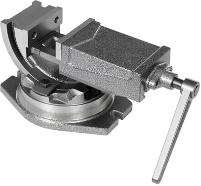 Schraubstock Drehbar 360° und Kippbar 0-90° 150mm Klemmkraft bis 19KN Maschinenschraubstock aus Gusseisen für Werkbank Tischschraubstock Holz Metallbearbeitung