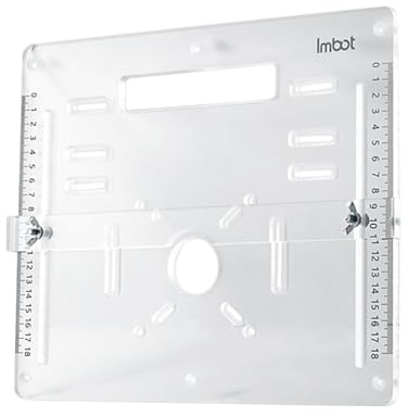 CoudarTitie Transparent Acrylic Cutting Machine Base Plate with Millimeter Cutting Guide and Circular Saw Accessory and Easy to Use, S