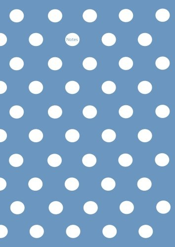 Notizbuch A4 - kariert - nordisch grau blau mit weißen Punkten: Notes - DIN A4 - Tagebuch - Punkte