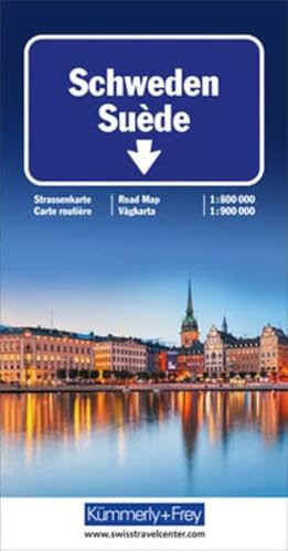 Schweden: Strassenkarte. Massstab 1:800000/1:900000 (Kümmerly+Frey Strassenkarten)