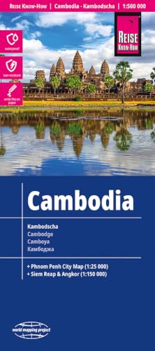 Cambodia 1:500,000 - Including Phnom Penh City Map & Siemp Rap & Angkor: inc Phnom Penh City map and Siem Reap/Angkor
